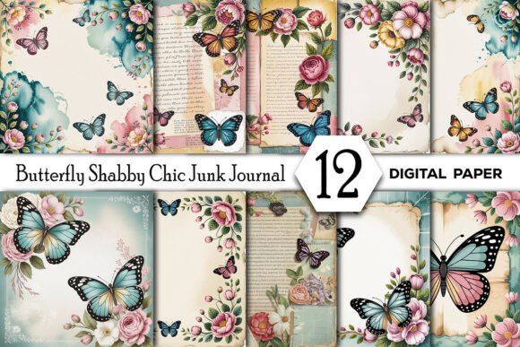 Butterfly Shabby Chic Junk Journal Pages: A Designer's Guide