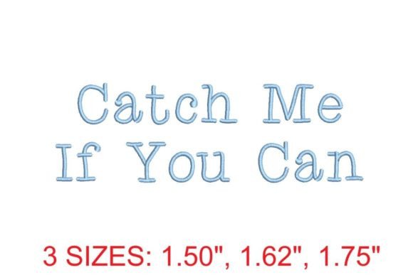 Catch Me if You Can Font: Elegant Script for Embroidery