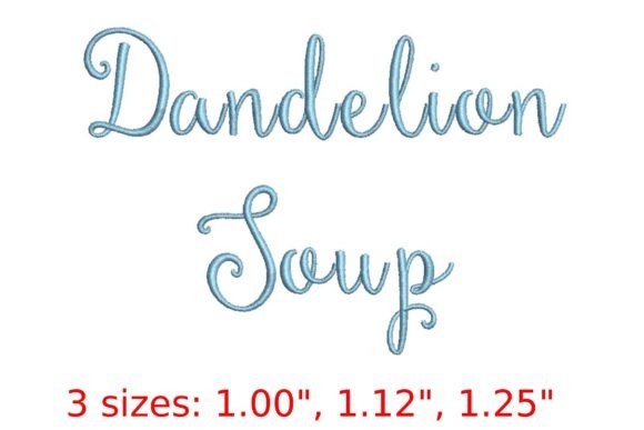 Dandelion Soup Embroidery Font: Whimsical Design for Modern Projects