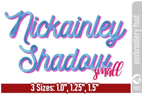 Elevate Designs with the Nickainley Shadow Embroidery Font
