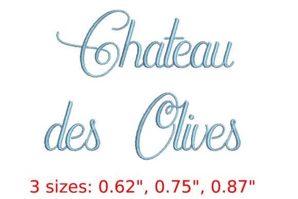 Elevate Your Brand with Chateau Des Olives Embroidery Font