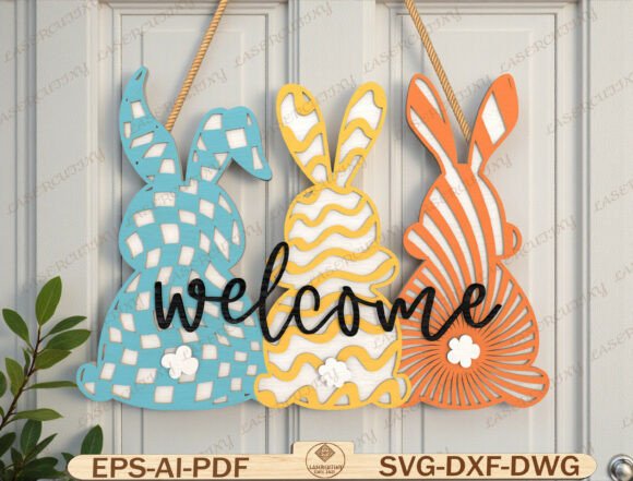 Elevate Your Spring Branding with a Layered Easter Bunny Welcome Sign