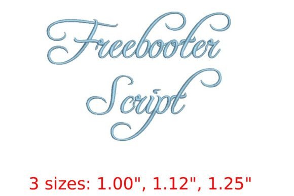 Freebooter Embroidery Font: Bold Design for Stitched Projects