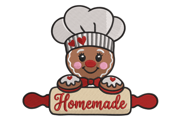 Homemade Gingerbread Chef: A Sweet Design Asset