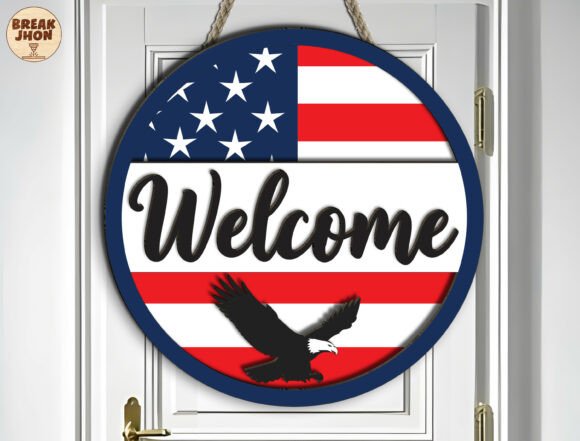 Patriotic Welcome Sign SVG: A Bold Design Asset for Visual Impact