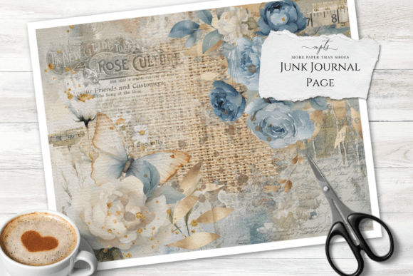 Weathered Garden Junk Journal Page 1: A Designer's Rustic Asset